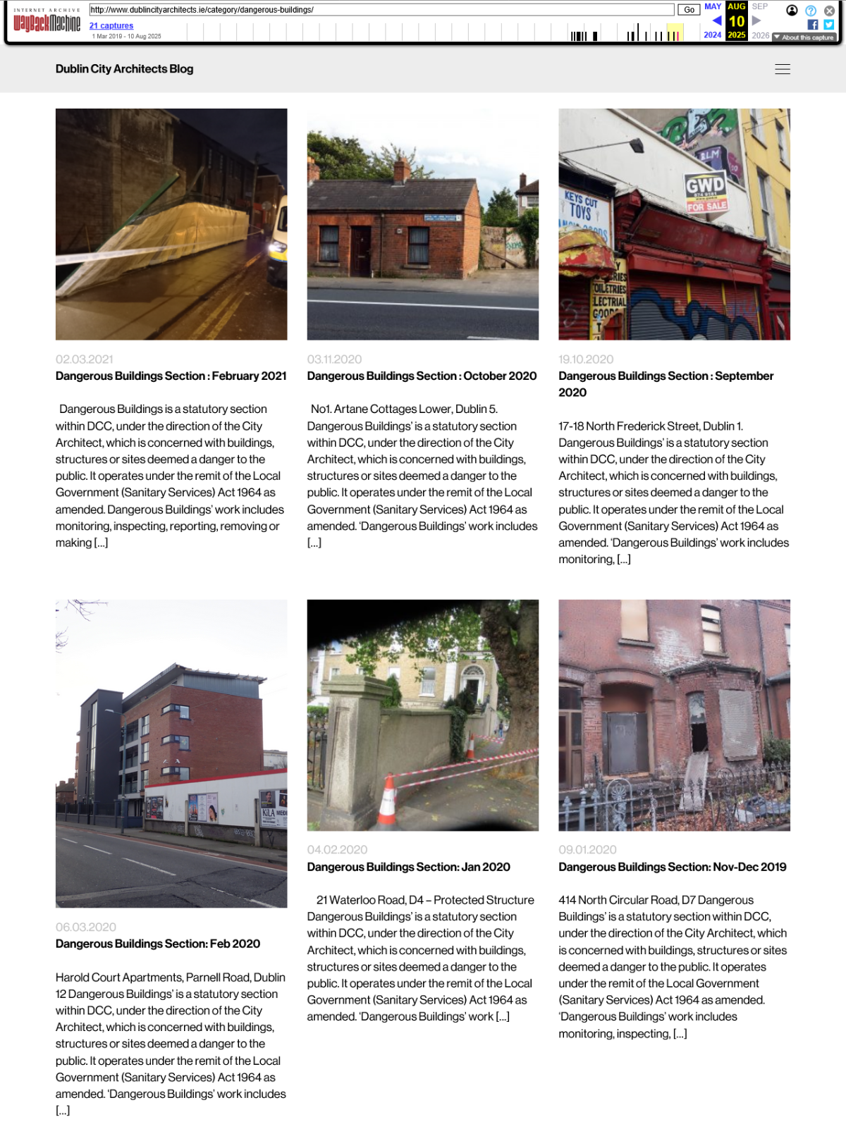 Dublin City Architects Dangerous Buildings